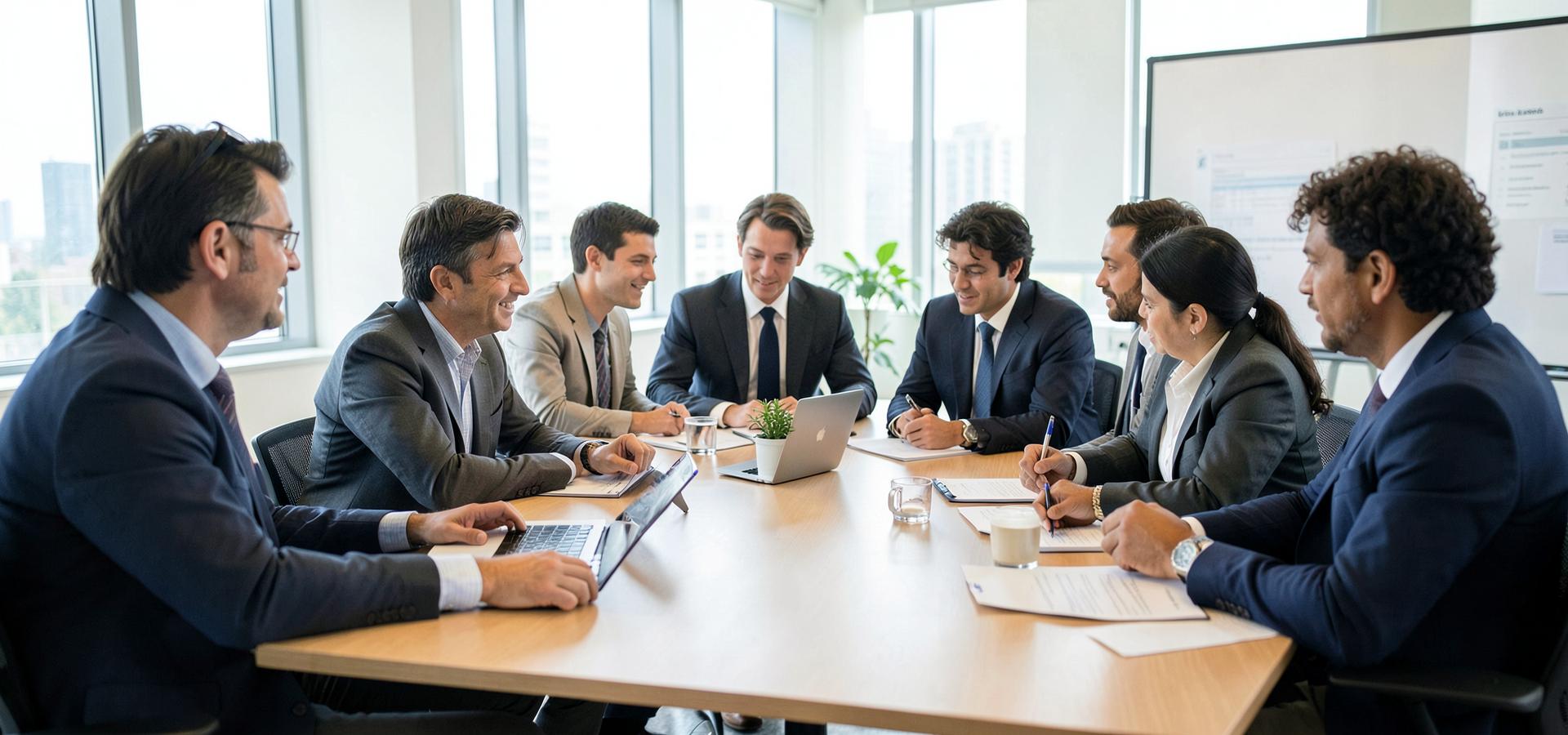Veyroni Search Partners consultants in a client briefing