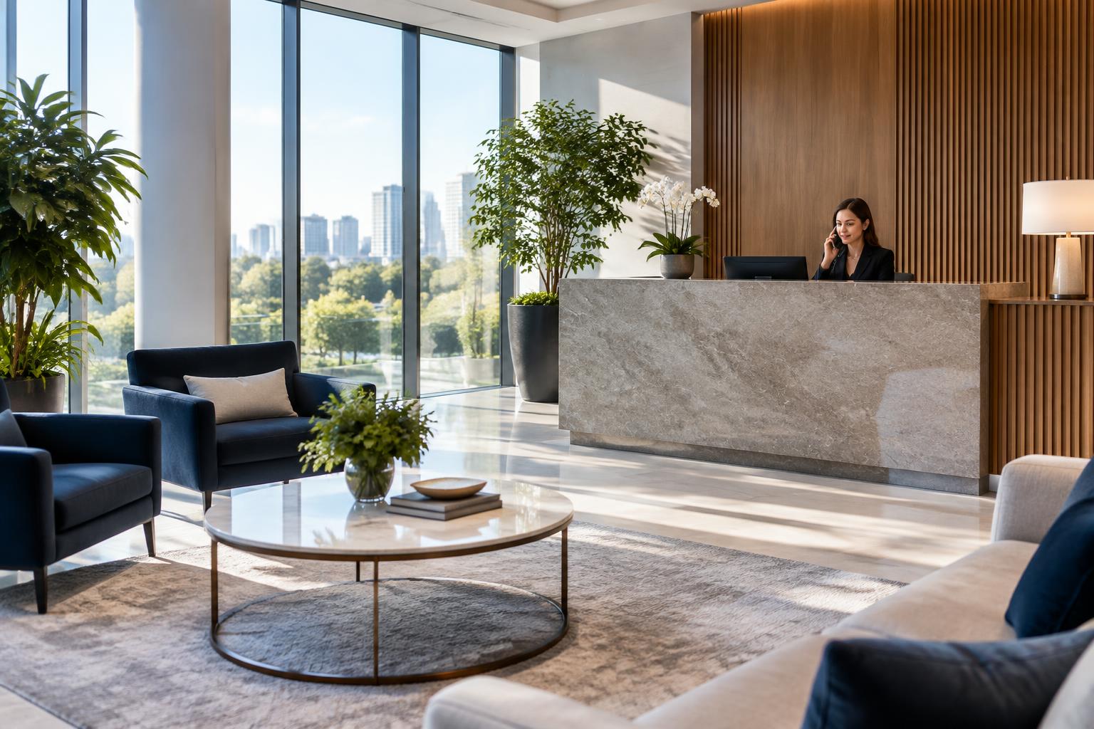 Welcoming professional office reception