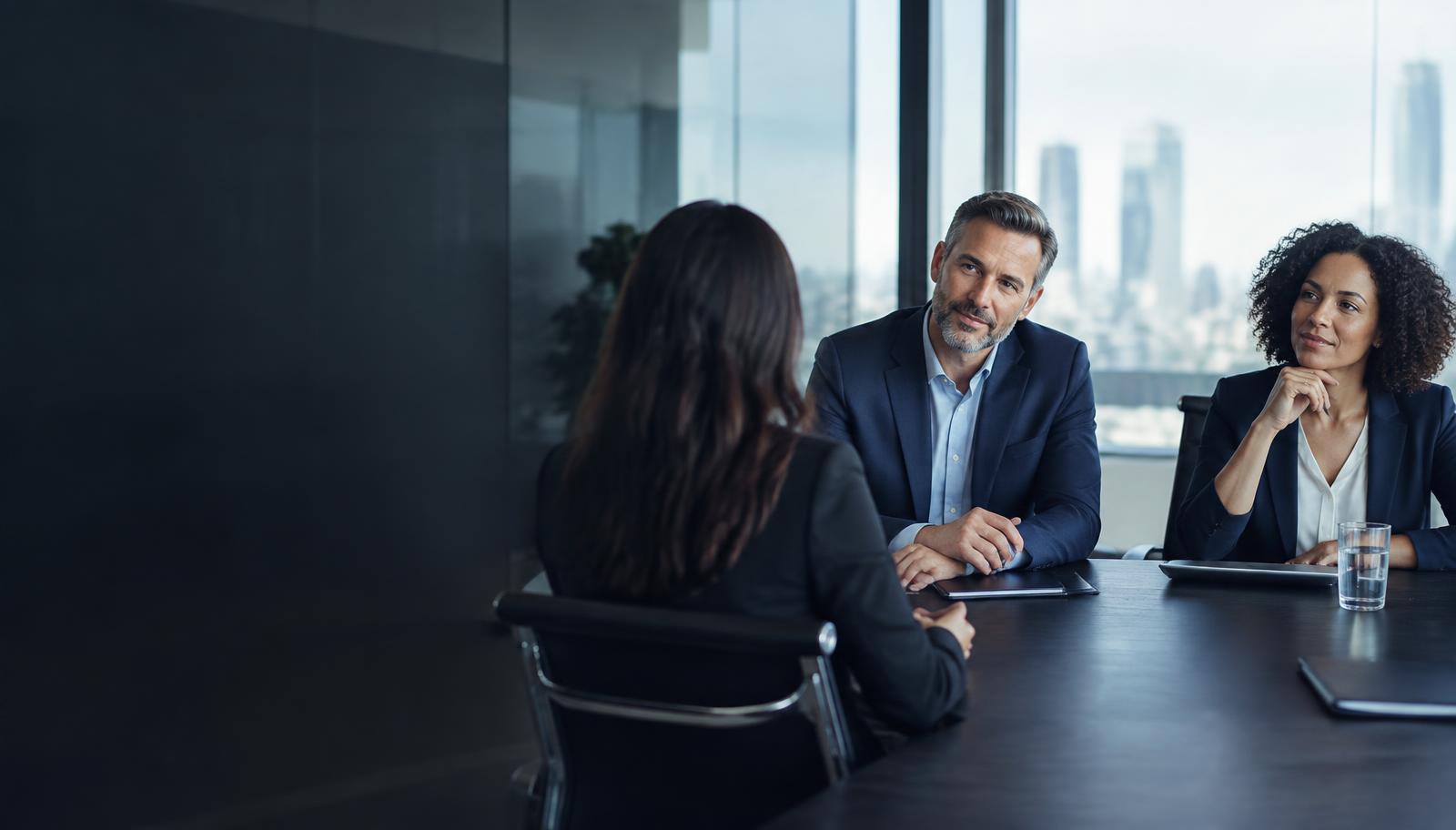 Recruitment consultants discussing a search mandate